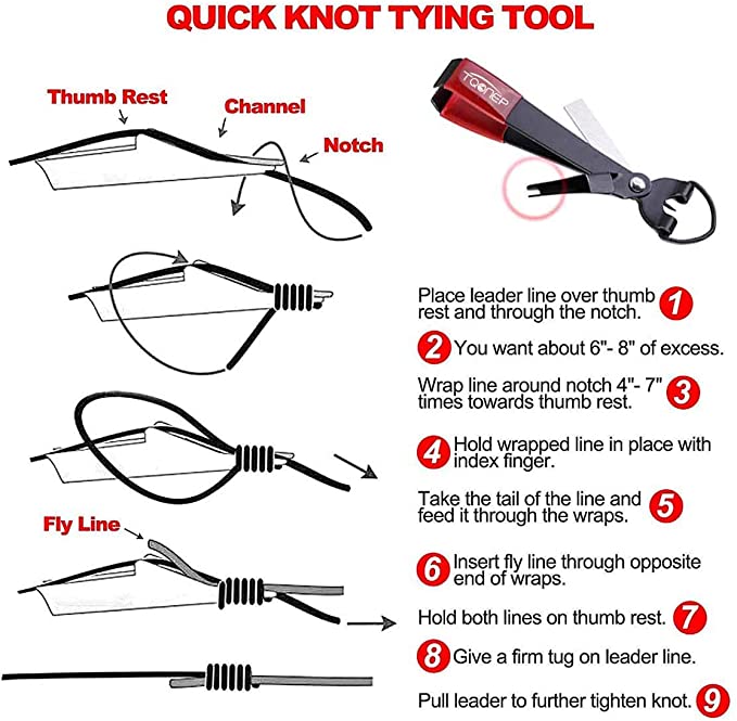 TQUNION Quick Knot Tying Tool tips